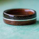 Rings - Springfield 1903 Rifle Stock Wood Wedding Ring With Wool And Silver