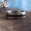 Rings - Weathered Maple Wood Wedding Ring With 1950s Coffee Inlay